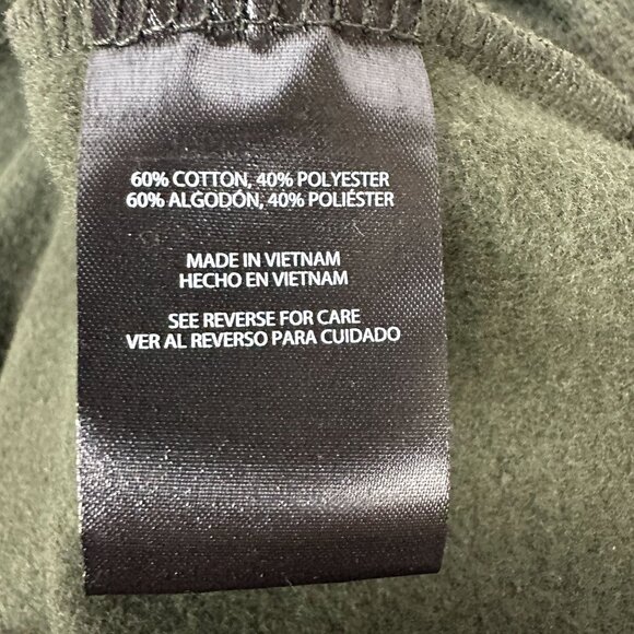 Express Mens X-Large Olive Green Textured Hoodie With Front Pocket - Picture 5 of 6